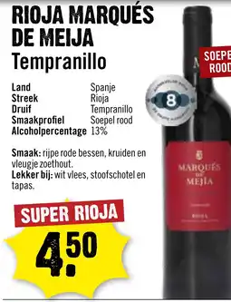 Dirck 3 RIOJA MARQUÉS DE MEIJA Tempranillo aanbieding