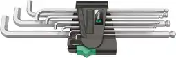 Amazon Wera 950 PKLS/9 SM SB hoeksleutelset, metrisch, verchroomd frame, 9-delig, 05073594001 aanbieding