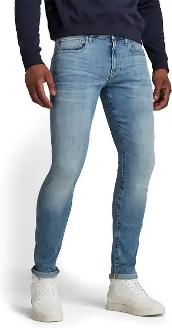 Amazon G-Star Raw Jeans heren Revend Skinny , Blau (lt indigo aged 8968-8436) , 30W / 30L aanbieding