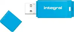 Bol.com INTEGRALE 64 GB USB 2.0 Neon Key - Blauw aanbieding