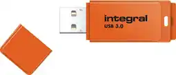 Bol.com Integral Neon USB 3.0 stick | 64 GB | oranje aanbieding