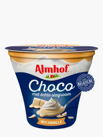 Flink Almhof Choco met echte slagroom wit-vanille 180g aanbieding