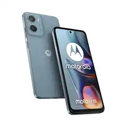 MediaMarkt MOTOROLA moto e15 - 64 GB - Misty Blue - 64 GB Blauw aanbieding