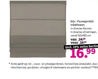 Leen Bakker Vouwgordijn inbetween 60x180 cm aanbieding