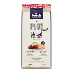 Zooplus 12,5 kg + 1,5 kg gratis! Bosch 14 kg droogvoer - Plus Struisvogel & Aardappel aanbieding