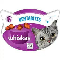 Zooplus 15% korting! Whiskas Katten snacks - Dentabites Kip (40 g) aanbieding