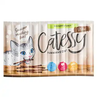 Zooplus 10x5g Catessy Sticks met Konijn & Kalkoen Kattensnacks aanbieding