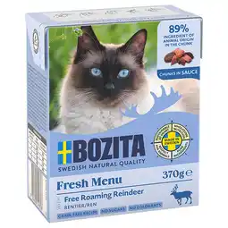 Zooplus 20% Korting! 6 x 370 g Bozita Tetra in Gelei of Saus - natvoer met Rendier (6 x 370g) aanbieding