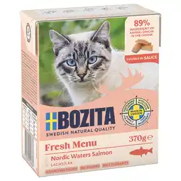 Zooplus 20% Korting! 6 x 370 g Bozita Tetra in Gelei of Saus - natvoer met Zalm (6 x 370g) aanbieding