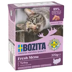 Zooplus 20% Korting! 6 x 370 g Bozita Tetra in Gelei of Saus - natvoer met Kalkoen (6 x 370g) aanbieding