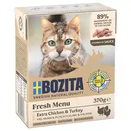 Zooplus 20% Korting! 6 x 370 g Bozita Tetra in Gelei of Saus - natvoer met Kip & Kalkoen (6 x 370g) aanbieding