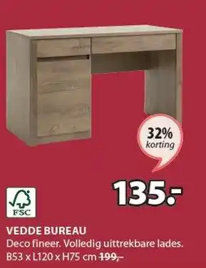 Jysk Vedde Bureau aanbieding