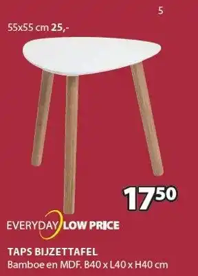 Jysk Everyday Low Price Taps Bijzettafel aanbieding