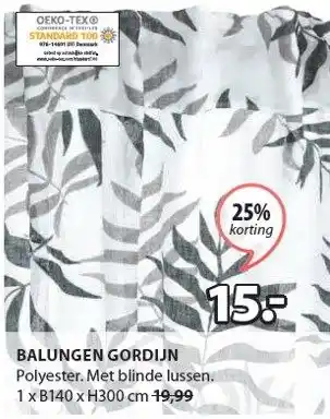 Jysk Balungen Gordijn aanbieding