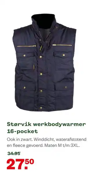 Welkoop Størvik 16 Pocket - Werkbodywarmer Heren aanbieding