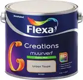 Praxis Flexa muurverf Creations extra mat 3024 urban taupe 2,5L aanbieding