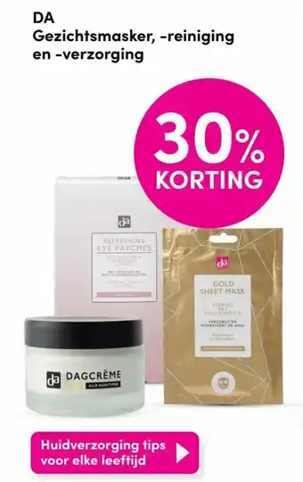 DA Gezichtsmasker, -reiniging en -verzorging aanbieding