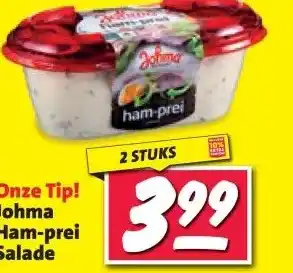 Nettorama Johma Ham-prei Salade aanbieding