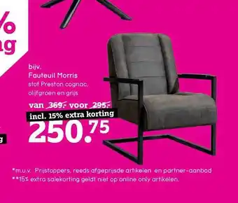 Leen Bakker Feuteuil Morris aanbieding