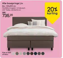 Leen Bakker Alle boxsprings Liv aanbieding