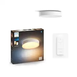 Amazon Philips Hue Enrave plafondlamp - warm tot koelwit licht - wit - 55cm - 1 dimmer switch aanbieding