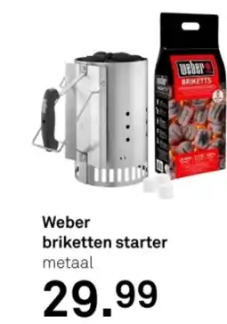 Karwei Weber briketten starter metaal aanbieding