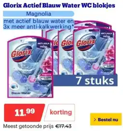 Bol.com Glorix Actief Blauw Water WC blokjes aanbieding