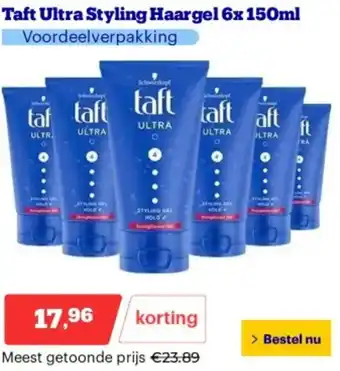 Bol.com Taft Ultra Styling Haargel aanbieding