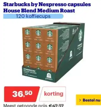 Bol.com Starbucks by Nespresso capsules House Blend Medium Roast aanbieding