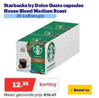 Bol.com Starbucks by Dolce Gusto capsules House Blend Medium Roast aanbieding