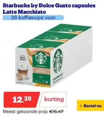 Bol.com Starbucks by Dolce Gusto capsules Latte Macchiato aanbieding