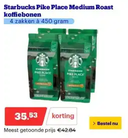 Bol.com Starbucks Pike Place Medium Roast koffiebonen aanbieding