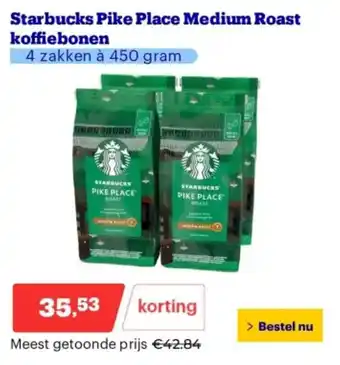 Bol.com Starbucks Pike Place Medium Roast koffiebonen aanbieding