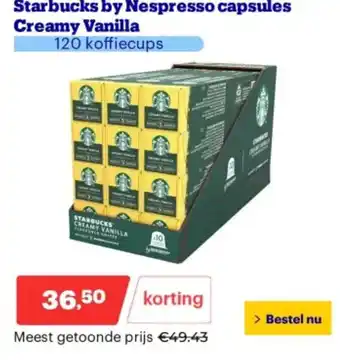 Bol.com Starbucks by Nespresso capsules Creamy Vanilla aanbieding