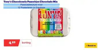 Bol.com Tony's Chocolonely Paaseitjes Chocolade Mix aanbieding