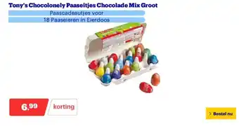 Bol.com Tony's Chocolonely Paaseitjes Chocolade Mix Groot aanbieding