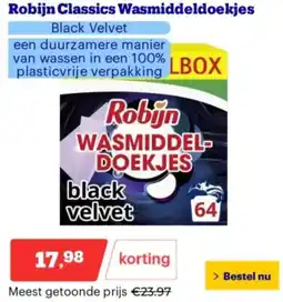 Bol.com Robijn Classics Wasmiddeldoekjes aanbieding