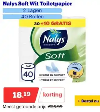 Bol.com Nalys Soft Wit Toiletpapier aanbieding