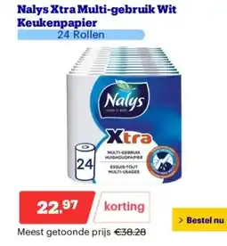 Bol.com Nalys Xtra Multi gebruik Wit Keukenpapier aanbieding