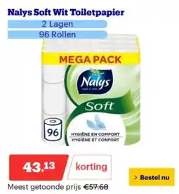 Bol.com Nalys Soft Wit Toiletpapier aanbieding