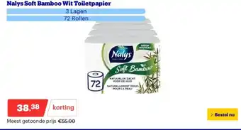 Bol.com Nalys Soft Bamboo Wit Toiletpapier aanbieding