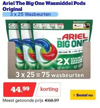 Bol.com Ariel The Big One Wasmiddel Pods aanbieding