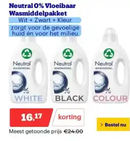 Bol.com Neutral 0% Vloeibaar Wasmiddelpakket aanbieding