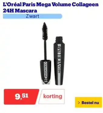 Bol.com L'Oréal Paris Mega Volume Collageen 24H Mascara aanbieding