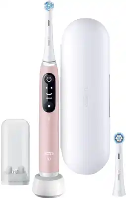 Amazon Oral-B iO 6N Elektrische Tandenborstel, Roze, 2 Opzetborstels, 1 Reisetui, 1 Opzetborstelhouder aanbieding