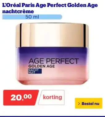 Bol.com L'Oréal Paris Age Perfect Golden Age nachtcrème aanbieding