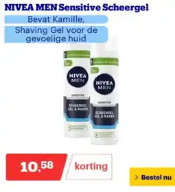 Bol.com NIVEA MEN Sensitive Scheergel aanbieding