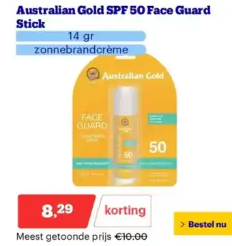 Bol.com Australian Gold SPF 50 Face Guard Stick aanbieding