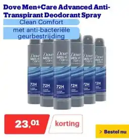 Bol.com Dove Men+Care Advanced Anti- Transpirant Deodorant Spray aanbieding