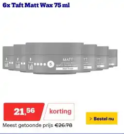 Bol.com 6x Taft Matt Wax aanbieding